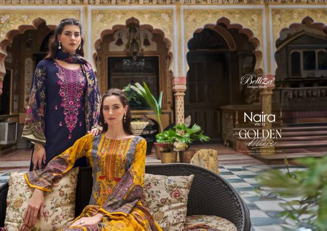 Naira Vol 72 By Belliza Cotton Printed Dress Material Wholesale Clothing Suppliers In India